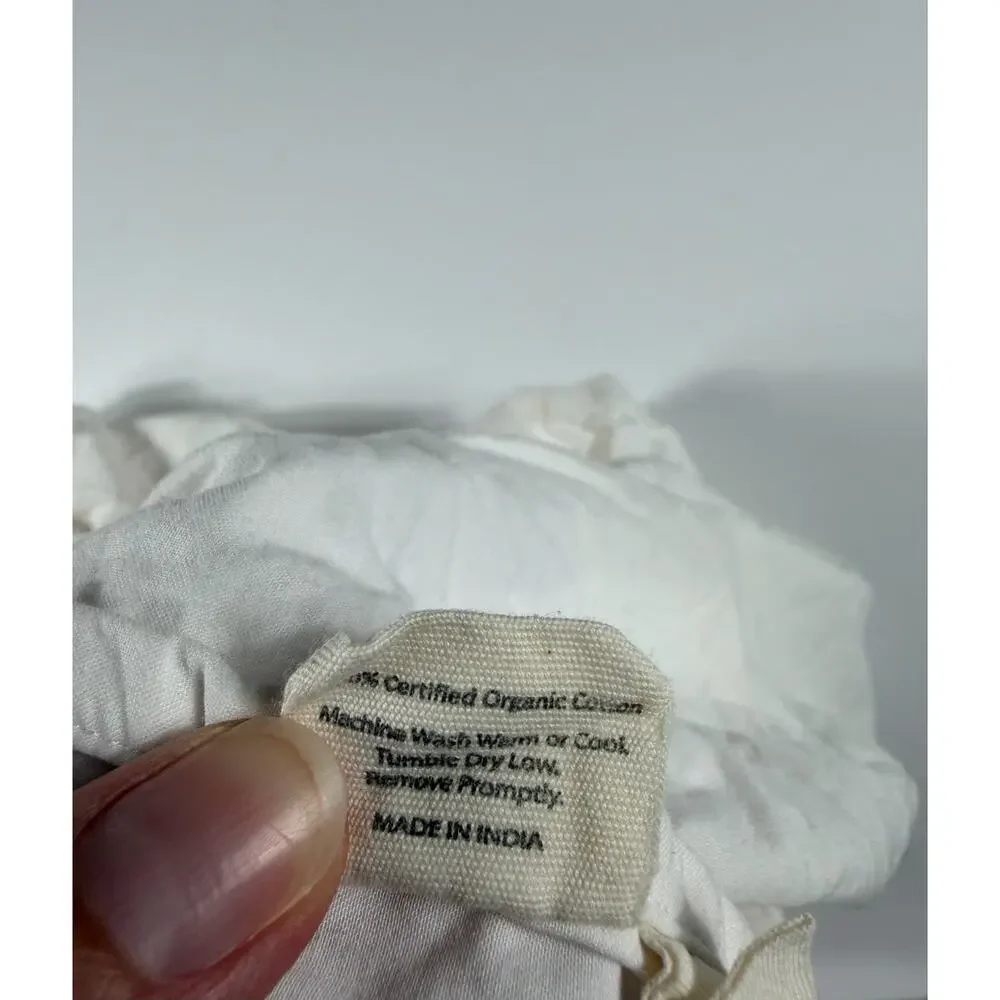 Organic Cotton White Fitted Crib Sheet GOTS Certified